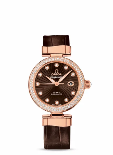Omega LadyMatic Co-Axial 34 Red Gold / Diamond / Brown 425.68.34.20.63.001 (42568342063001)